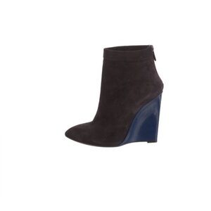Bottega Veneta Black and Blue Wedge Boots